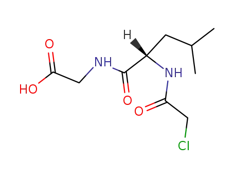 Molecular Structure of 2576-68-3 (Glycine,N-[N-(chloroacetyl)-L-leucyl]- (7CI,9CI))
