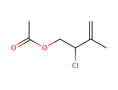 Molecular Structure of 38872-51-4 (3-Buten-1-ol, 2-chloro-3-methyl-, acetate)