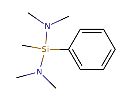 Molecular Structure of 33567-83-8 (BIS(DIMETHYLAMINO)METHYLPHENYLSILANE)