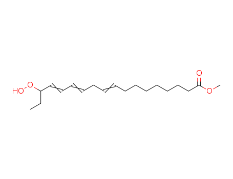 Molecular Structure of 14606-86-1 (9,12,14-Octadecatrienoic acid, 16-hydroperoxy-, methyl ester)