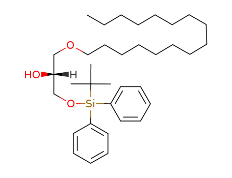 Molecular Structure of 119879-76-4 (2-Propanol, 1-[[(1,1-dimethylethyl)diphenylsilyl]oxy]-3-(hexadecyloxy)-,
(R)-)