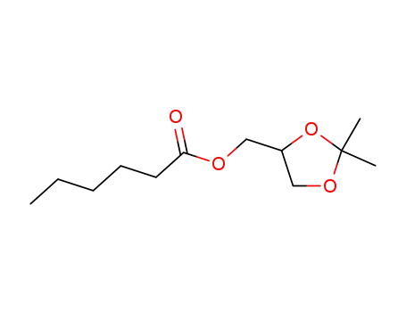Molecular Structure of 20620-19-3 (Hexanoic acid, (2,2-dimethyl-1,3-dioxolan-4-yl)methyl ester)