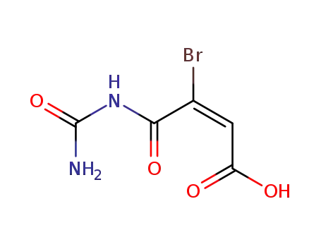 Molecular Structure of 62891-84-3 (2-Butenoic acid, 4-[(aminocarbonyl)amino]-3-bromo-4-oxo-, (E)-)