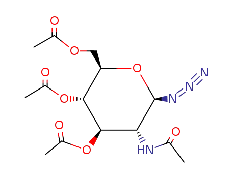 Molecular Structure of 6205-69-2 (2-ACETAMIDO-3,4,6-TRI-O-ACETYL-2-DEOXY-BETA-D-GLUCOPYRANOSYL AZIDE)