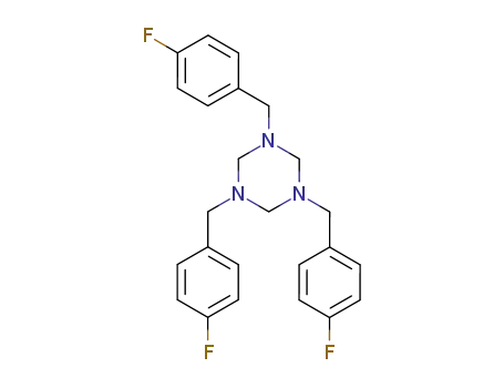 Molecular Structure of 4520-86-9 (1,3,5-Triazine, 1,3,5-tris[(4-fluorophenyl)methyl]hexahydro-)