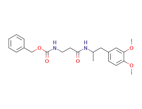 Molecular Structure of 853049-42-0 (Carbamic acid,
[3-[[2-(3,4-dimethoxyphenyl)-1-methylethyl]amino]-3-oxopropyl]-,
phenylmethyl ester)
