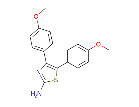 Molecular Structure of 24827-38-1 (4,5-BIS-(4-METHOXY-PHENYL)-THIAZOL-2-YLAMINE)