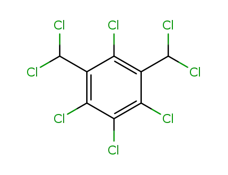 Molecular Structure of 2136-96-1 (Benzene, 1,2,3,5-tetrachloro-4,6-bis(dichloromethyl)-)