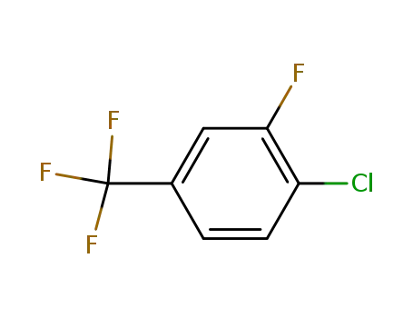 Molecular Structure of 32137-20-5 (4-CHLORO-3-FLUOROBENZOTRIFLUORIDE)