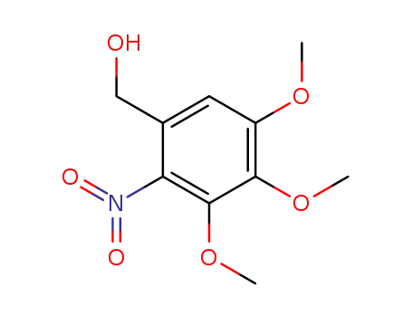 Molecular Structure of 5435-28-9 ((3,4,5-trimethoxy-2-nitrophenyl)methanol)