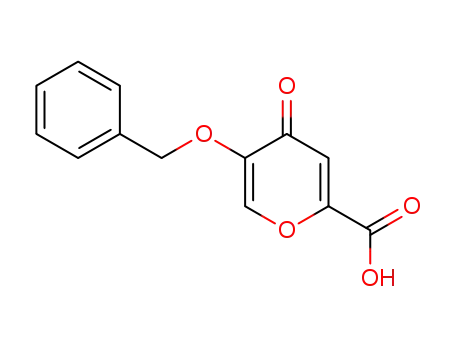 Molecular Structure of 1219-33-6 (5-(benzyloxy)-4-oxo-4H-pyran-2-carboxylic acid)