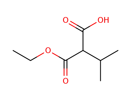Molecular Structure of 15112-52-4 (2-(ethoxycarbonyl)-3-methylbutanoic acid)