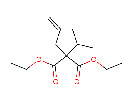 Molecular Structure of 59726-39-5 (Propanedioic acid, (1-Methylethyl)-2-propenyl-, diethyl ester)