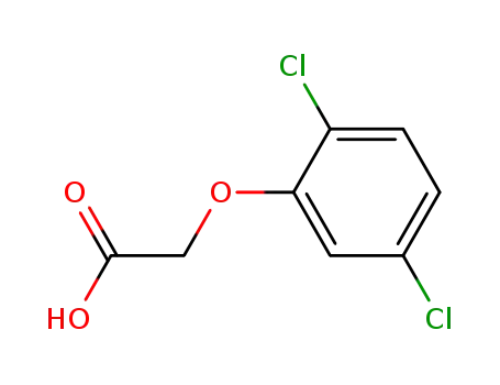 Molecular Structure of 582-54-7 (2,5-Dichlorophenoxyacetic acid)