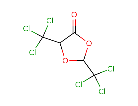 Molecular Structure of 554-21-2 (1,3-Dioxolan-4-one, 2,5-bis-trichloromethyl-)