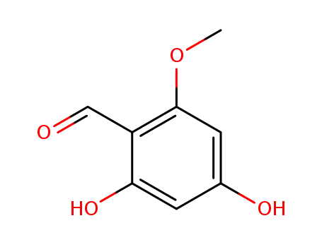 Molecular Structure of 3519-76-4 (Benzaldehyde, 2,4-dihydroxy-6-methoxy-)