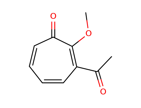 Molecular Structure of 72023-83-7 (2,4,6-Cycloheptatrien-1-one, 3-acetyl-2-methoxy-)