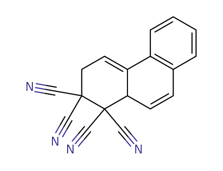 Molecular Structure of 51958-62-4 (1,1,2,2-Phenanthrenetetracarbonitrile, 3,10a-dihydro-)