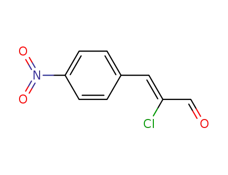 Molecular Structure of 3626-97-9 ((2Z)-2-chloro-3-(4-nitrophenyl)prop-2-enal)