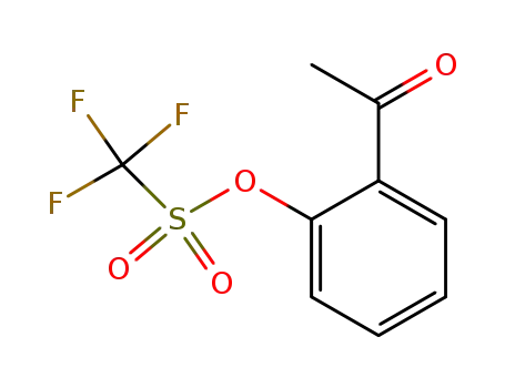 Molecular Structure of 129849-05-4 (Methanesulfonic acid, trifluoro-, 2-acetylphenyl ester)