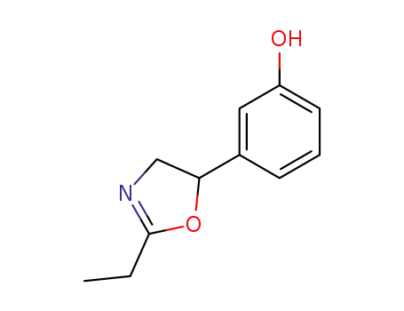 Molecular Structure of 110193-51-6 (Phenol, 3-(2-ethyl-4,5-dihydro-5-oxazolyl)-)