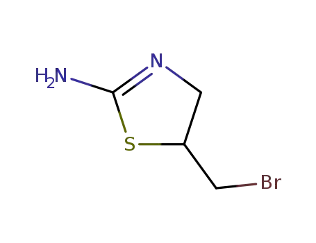 Molecular Structure of 67917-68-4 (2-Thiazolamine,5-(bromomethyl)-4,5-dihydro-(9CI))