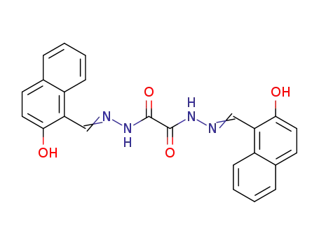 Molecular Structure of 63968-59-2 (Ethanedioicacid, 1,2-bis[2-[(2-hydroxy-1-naphthalenyl)methylene]hydrazide])