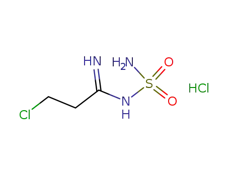 Molecular Structure of 106649-95-0 (N-Sulphamyl-3-chloropropionamidine hydrochloride)