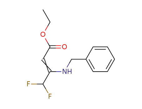 2-Butenoic acid, 4,4-difluoro-3-[(phenylmethyl)amino]-, ethyl ester