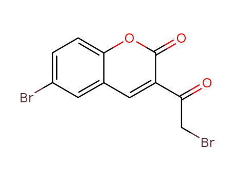 Molecular Structure of 106578-01-2 (2H-1-Benzopyran-2-one, 6-bromo-3-(bromoacetyl)-)