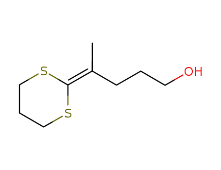 Molecular Structure of 107270-41-7 (1-Pentanol, 4-(1,3-dithian-2-ylidene)-)
