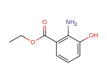 Molecular Structure of 606-13-3 (Benzoic acid, 2-amino-3-hydroxy-, ethyl ester)