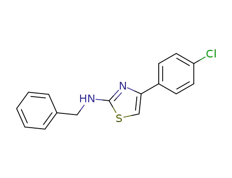 Molecular Structure of 21344-81-0 (N-BENZYL-4-(4-CHLOROPHENYL)-1,3-THIAZOL-2-AMINE)