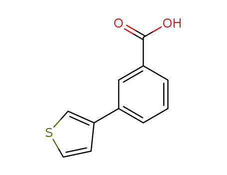 Molecular Structure of 20608-89-3 (3-THIOPHEN-3-YL-BENZOIC ACID)