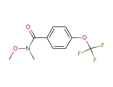 Molecular Structure of 897656-36-9 (Benzamide, N-methoxy-N-methyl-4-(trifluoromethoxy)-)