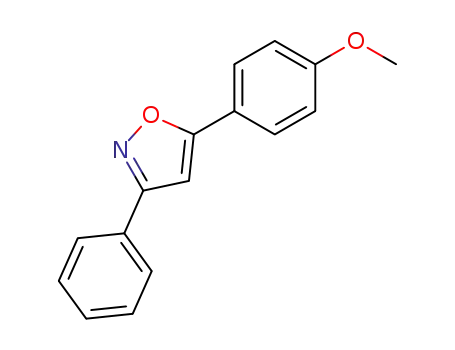 Molecular Structure of 3672-51-3 (3-Phenyl-5-(4-methoxyphenyl)isoxazole)