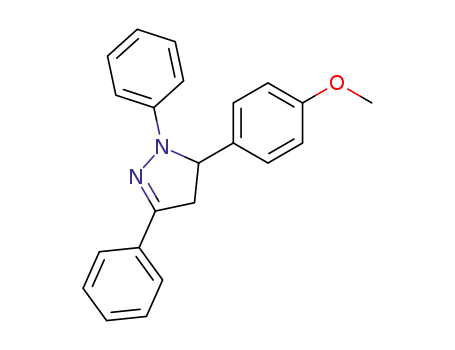 Molecular Structure of 2574-33-6 (5-(4-methoxyphenyl)-1,3-diphenyl-4,5-dihydro-1H-pyrazole)