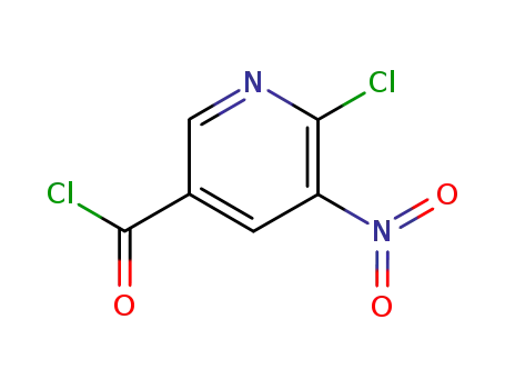 Molecular Structure of 23945-84-8 (6-chloro-5-nitronicotinoyl chloride)