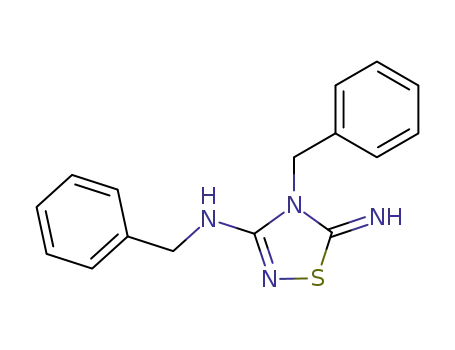 1,2,4-Thiadiazol-3-amine, 4,5-dihydro-5-imino-N,4-bis(phenylmethyl)- CAS No  14861-53-1