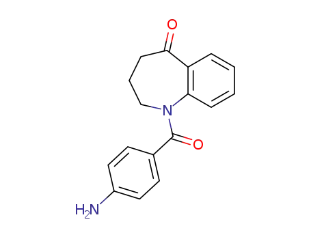 Molecular Structure of 137976-09-1 (1-(4-Amino-benzoyl)-1,2,3,4-tetrahydro-benzo[b]azepin-5-one)