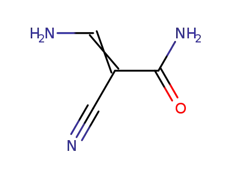 Molecular Structure of 21689-52-1 ((2Z)-3-amino-2-cyanoprop-2-enamide)