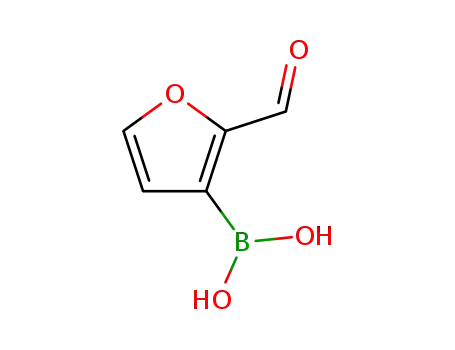 Molecular Structure of 27339-37-3 (Boronic acid, (2-formyl-3-furanyl)-)