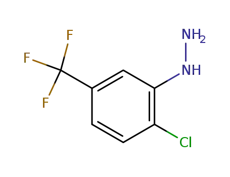 Molecular Structure of 1869-22-3 (1-[2-CHLORO-5-(TRIFLUOROMETHYL)PHENYL]HYDRAZINE)
