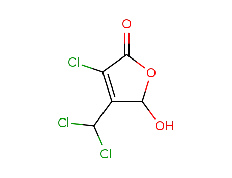 Molecular Structure of 77439-76-0 (3-Chloro-4-(dichloromethyl)-5-hydroxy-2(5H)-furanone)