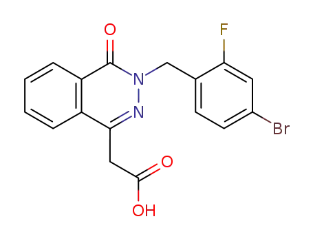 2-[3-[(4-bromo-2-fluorophenyl)methyl]-4-oxophthalazin-1-yl]acetic acid
