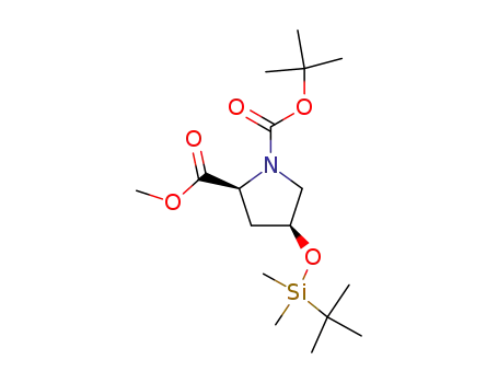 1,2-Pyrrolidinedicarboxylic acid,
4-[[(1,1-dimethylethyl)dimethylsilyl]oxy]-, 1-(1,1-dimethylethyl) 2-methyl
ester, (2S,4S)-