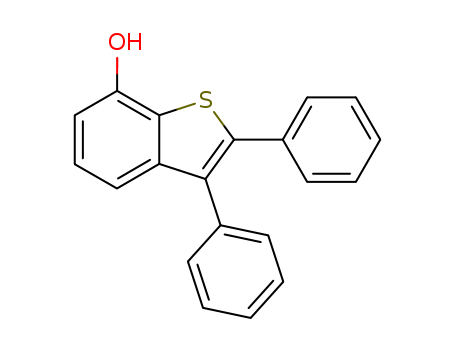 Molecular Structure of 29938-01-0 (Benzo[b]thiophene-7-ol, 2,3-diphenyl-)