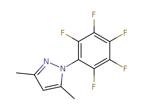Molecular Structure of 19005-60-8 (1H-Pyrazole, 3,5-dimethyl-1-(pentafluorophenyl)-)