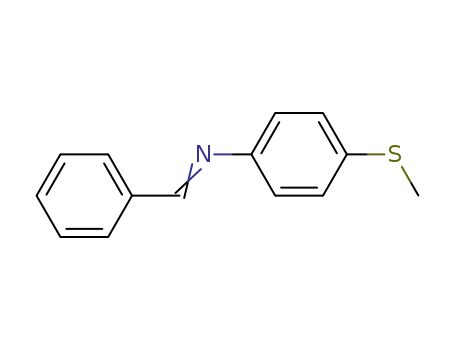Benzenamine, 4-(methylthio)-N-(phenylmethylene)-