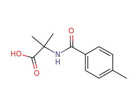 Molecular Structure of 129973-03-1 (Alanine,  2-methyl-N-(4-methylbenzoyl)-)